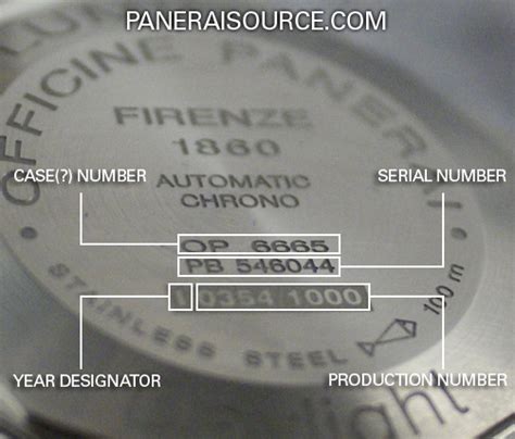 panerai bb serial number|panerai watch serial number location.